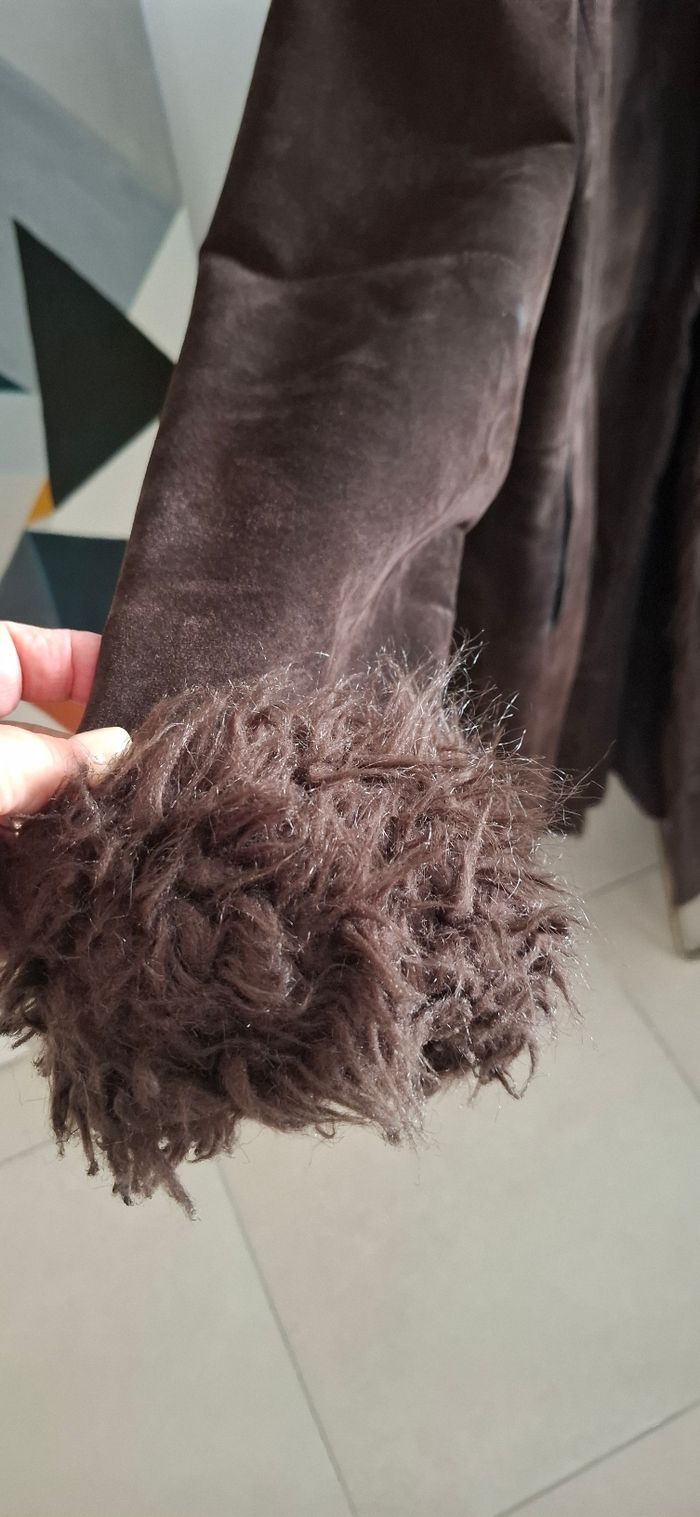 Manteau  daim femme marron - photo numéro 5