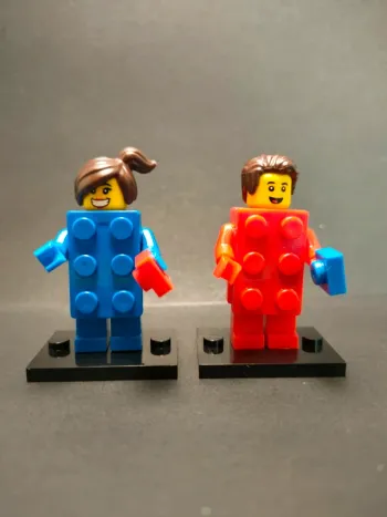 Figurine type lego monsieur et madame brique