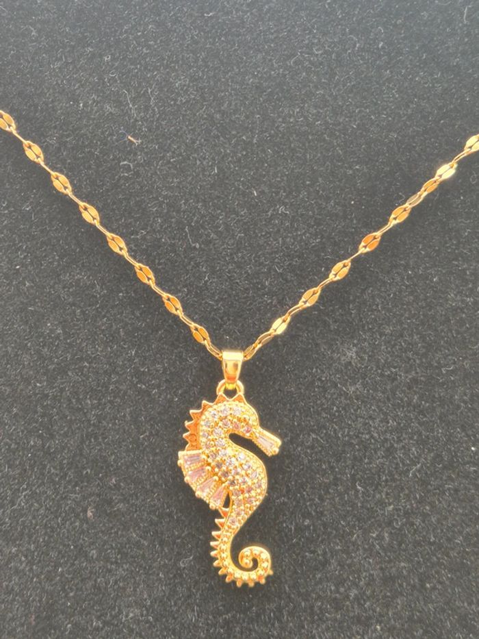 Collier hyppocampe en acier - photo numéro 2