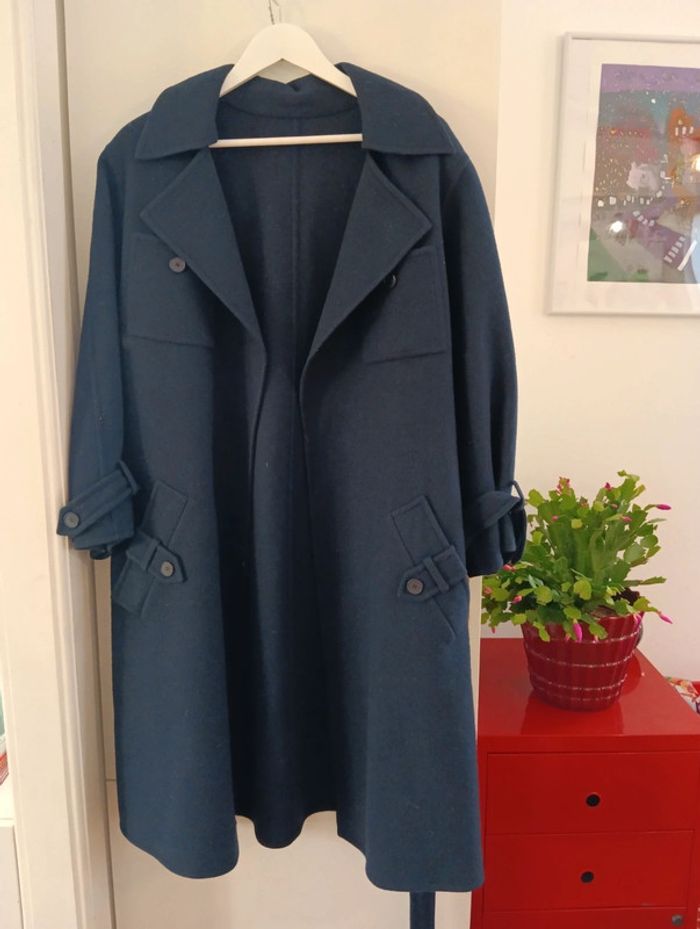 Manteau drap de laine marine taille 42
