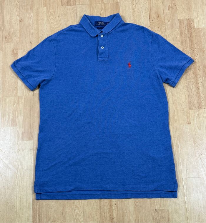 Polo Ralph Lauren bleu homme L – Custom Slim Fit - photo numéro 2