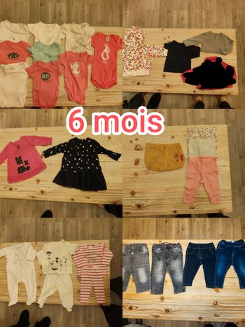 Lot de 25 vêtements fille 6 mois 