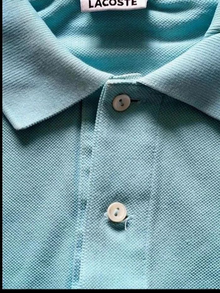 Polo Lacoste Devanlay Bleu Clair Homme Taille M Vintage Casual Chic 100 % coton - photo numéro 3