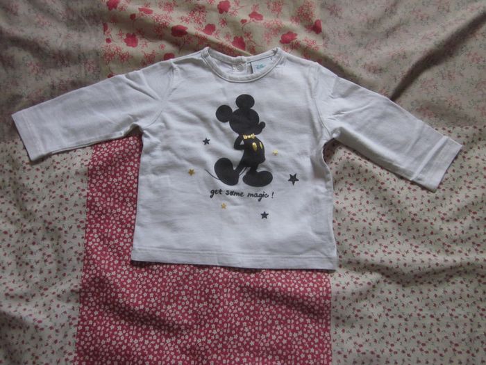 Pyjama velours 2 pièces Mickey 9 mois - photo numéro 2