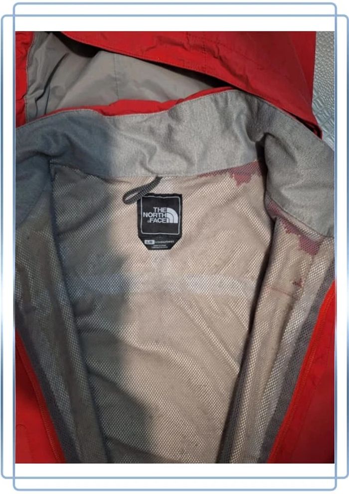 Veste à capuche zippée the north face femme hyvent rouge - taille L - photo numéro 11