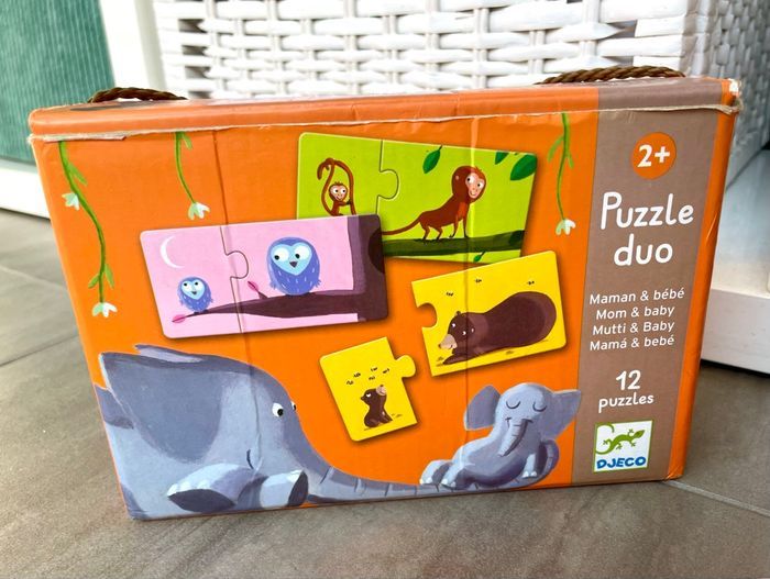 Boite puzzle duo Djeco, mamans et bébés