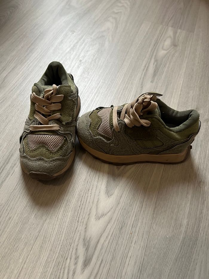 Basket Kaki avec scratche - photo numéro 2