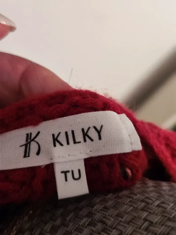 Pull sans manche, rouge foncé - photo numéro 6