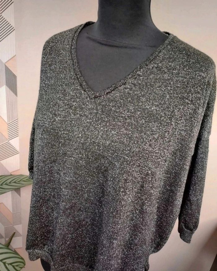 Joli pull Sweewë noir et argenté - photo numéro 2