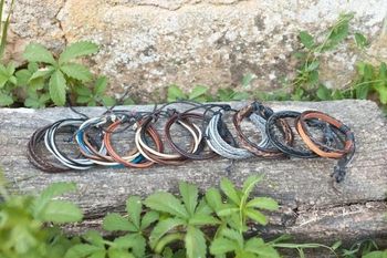 Lot de bracelets ajustables en cuir pour homme ou femme