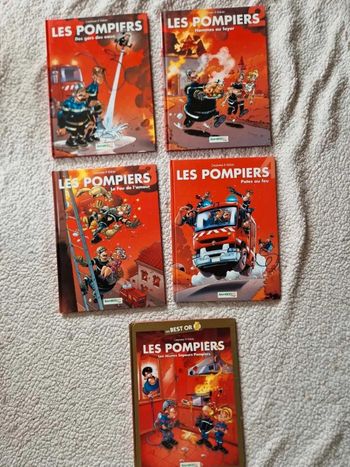 Lot  de 5  bandes dessinées  Les pompiers