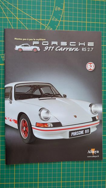 Fascicule seul sans pièce n°63 pièce détachée Porsche 911 Carrera RS 2.7 1/8 1/8ème Altaya #B37