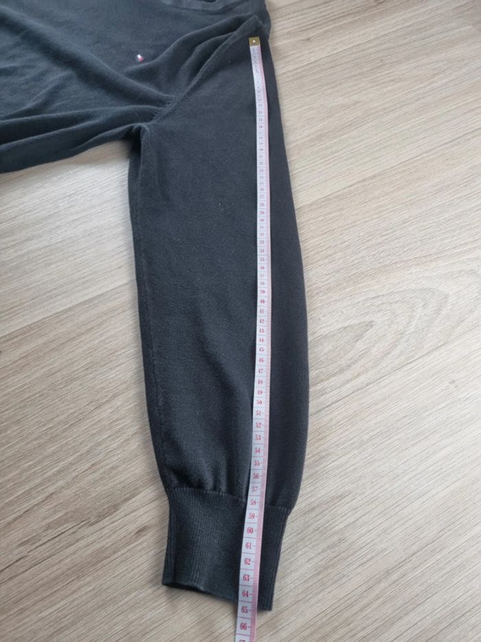 Sweat à coll V Tommy Hilfiger noir " Prenium Cotton " Homme Taille M - photo numéro 5