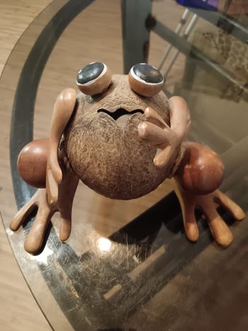 Grenouille bois vintage 