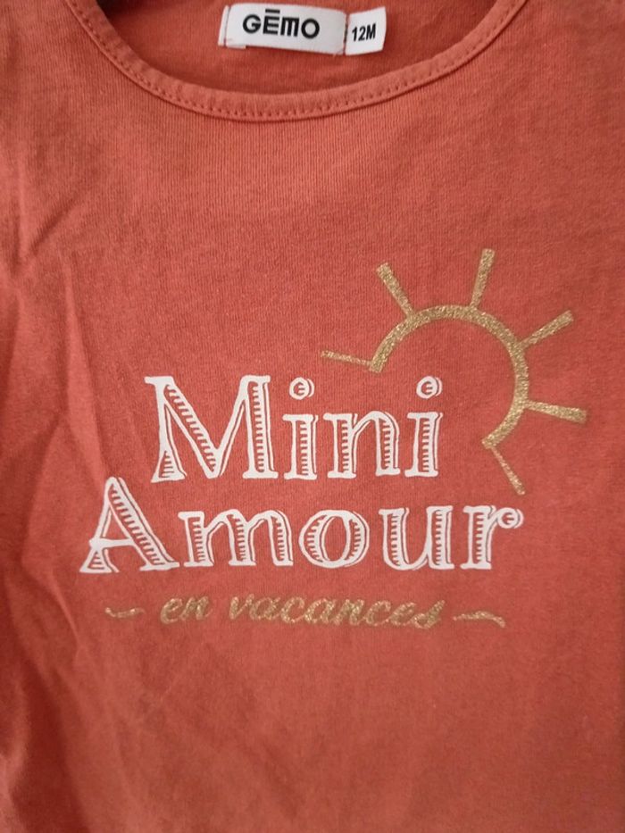 T-shirt gemo mini amour - photo numéro 2