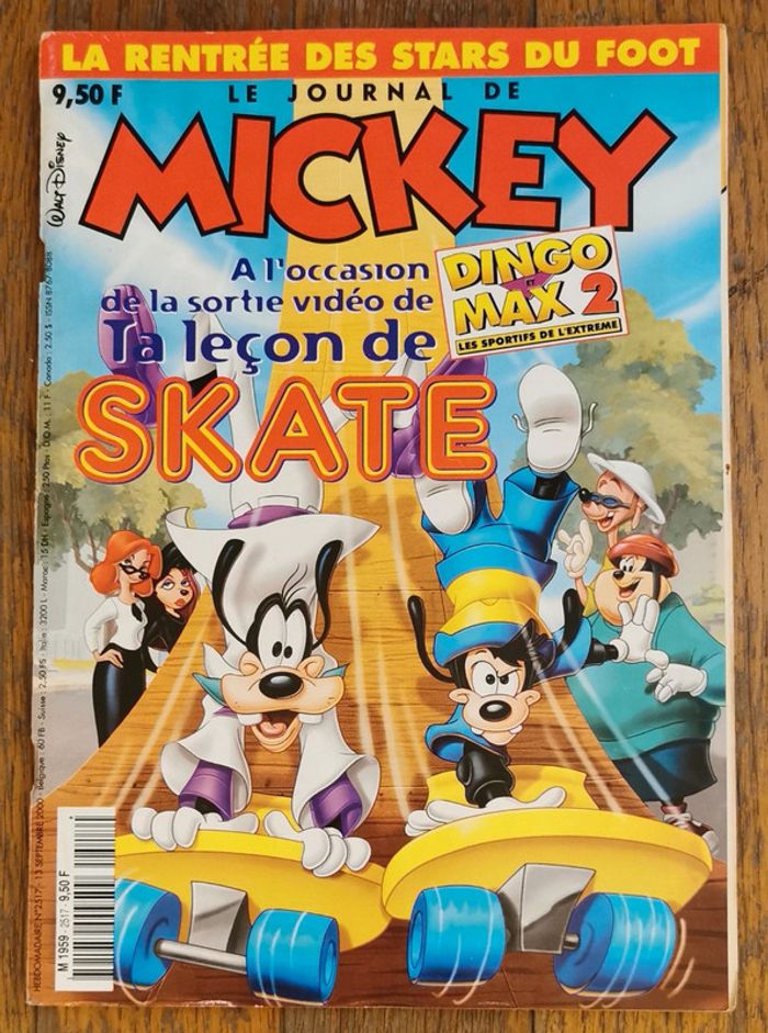 Ancien journal de mickey N°2517 skate année 2000 vintage