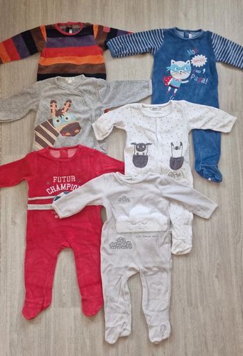 Lot pyjama 12 mois velours