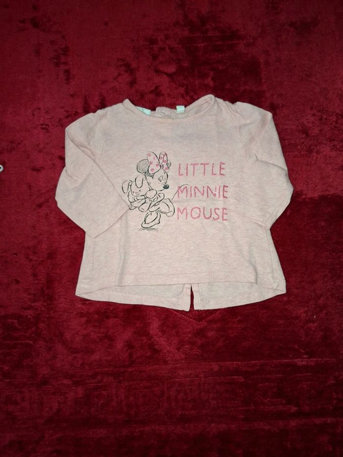 T-shirt manche longue minnie 6m