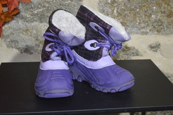 botte de neige violette lumière 25