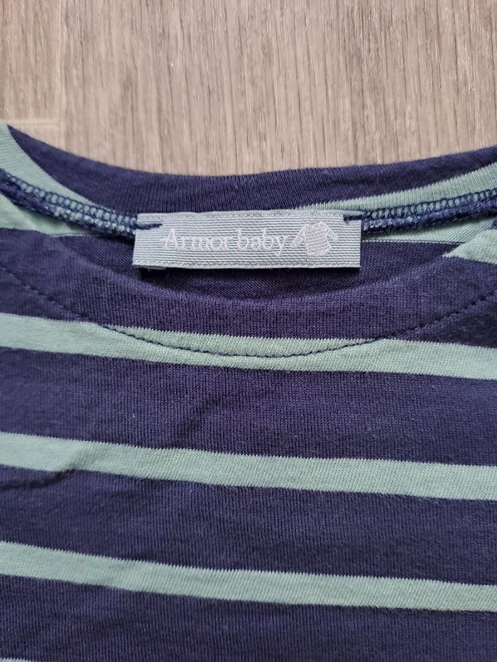 T-shirt marin 12M Armor Baby - TBE comme neuf - photo numéro 2