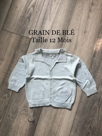 Gilet Taille 12 Mois 🦊 Grain de Blé