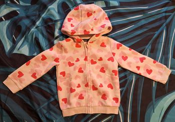 Sweat zippé à capuche Cœurs In Extenso 48 mois