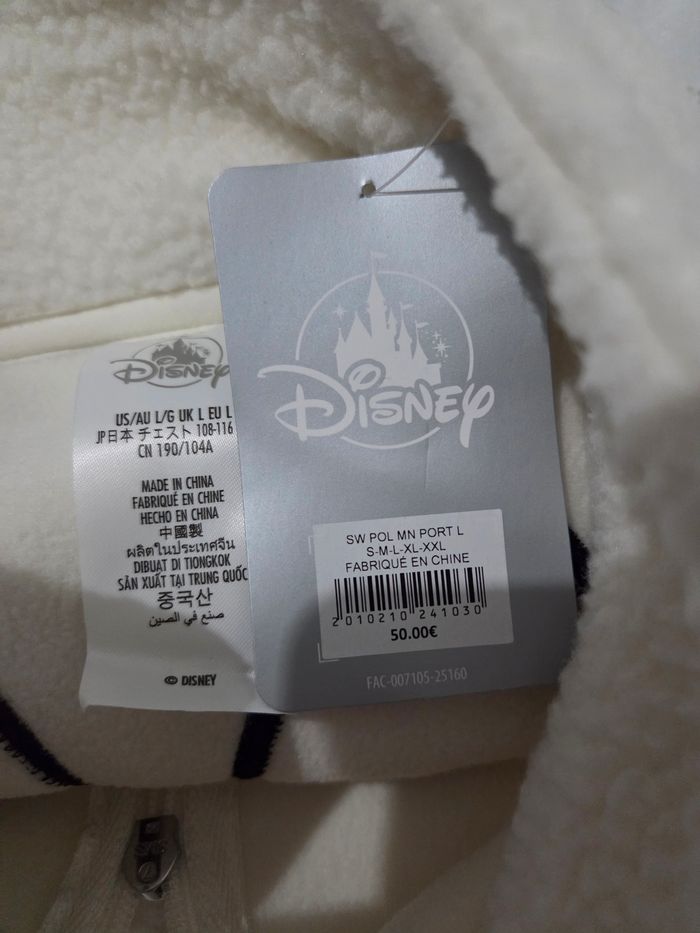 Sweat Polaire logo Disneyland Paris Minnie taille L +1 cadeau Disney offert - photo numéro 2