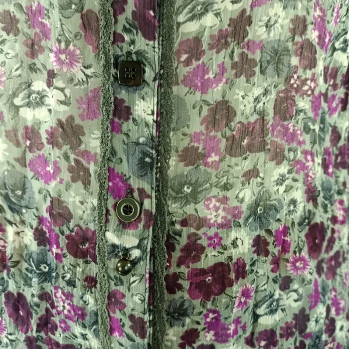 Chemise fluide à fleurs violettes Betty Barclay, coupe longue, légère, taille 36 A1223 - photo numéro 9