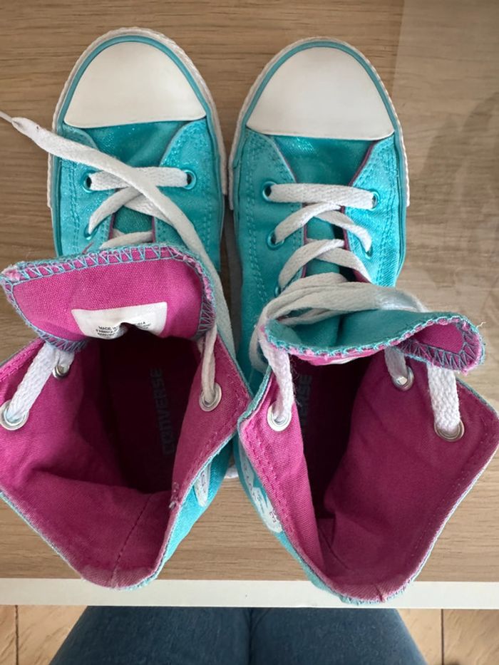 Converse All Star Chuck Taylor metallic blue junior P33 - photo numéro 9