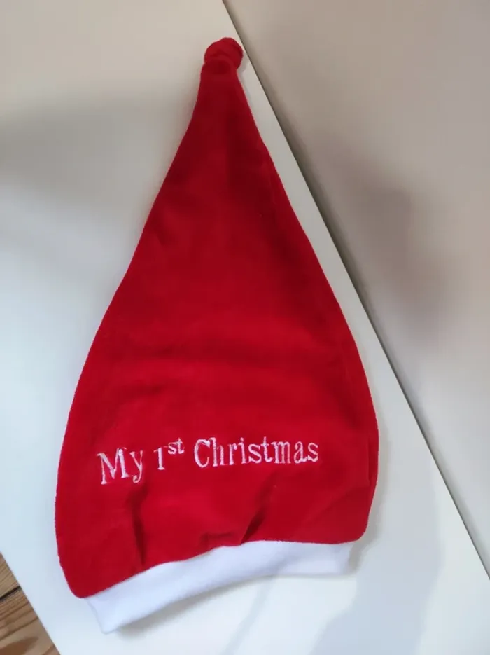 Bonnet de Noël mon premier Noël 3 a 6 mois - photo numéro 2