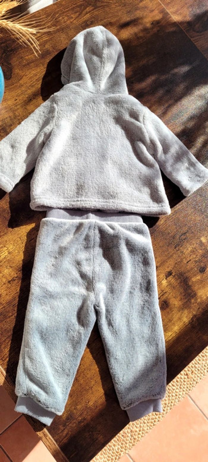 Ensemble veste et pantalon pilou-pilou haut et bas gris tout doux Pat et Ripaton 6mois - photo numéro 6