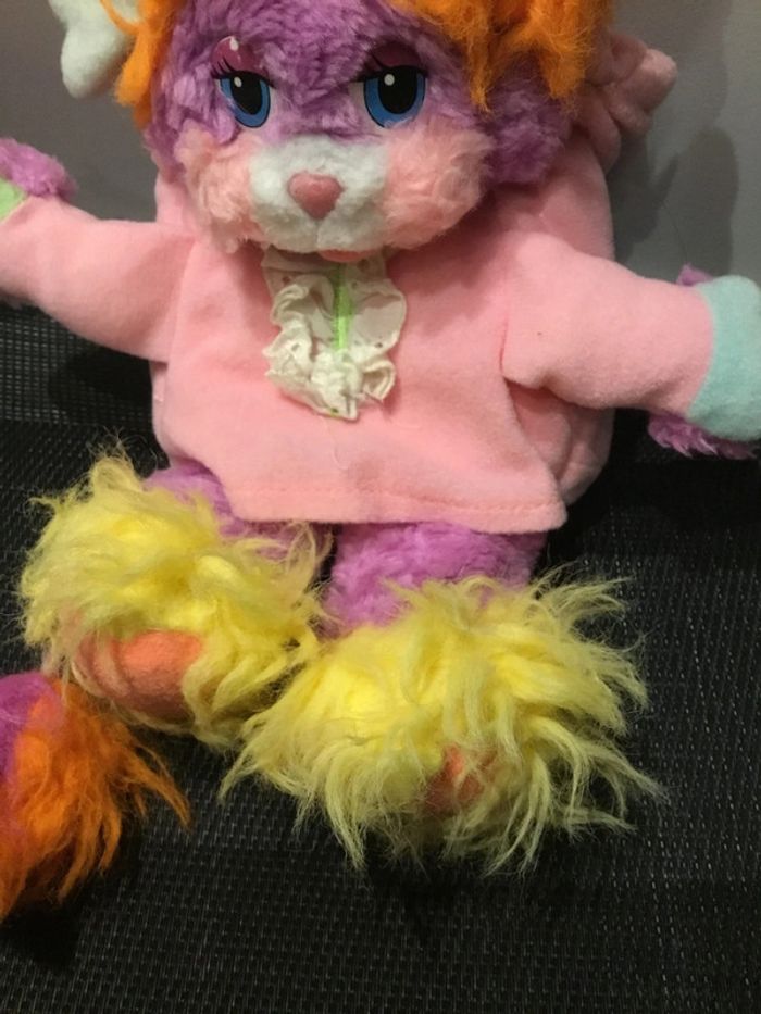 Peluche Popples polochon rose slumber party pancake Mattel vintage 22cm - photo numéro 6