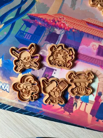 Emporte-pièces manga One Piece lot de 5 pour biscuits et activités créatives