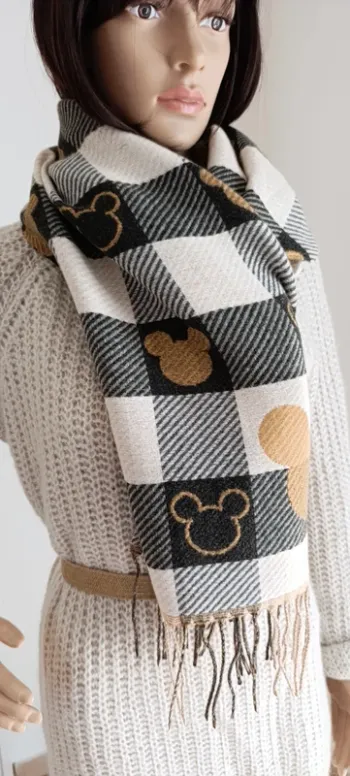 Écharpe hiver style Mickey chaude et douce 🐭