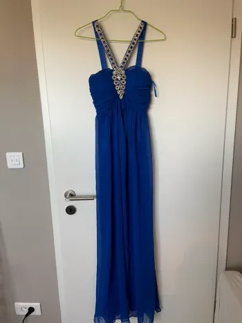 Robe longue bleu roi