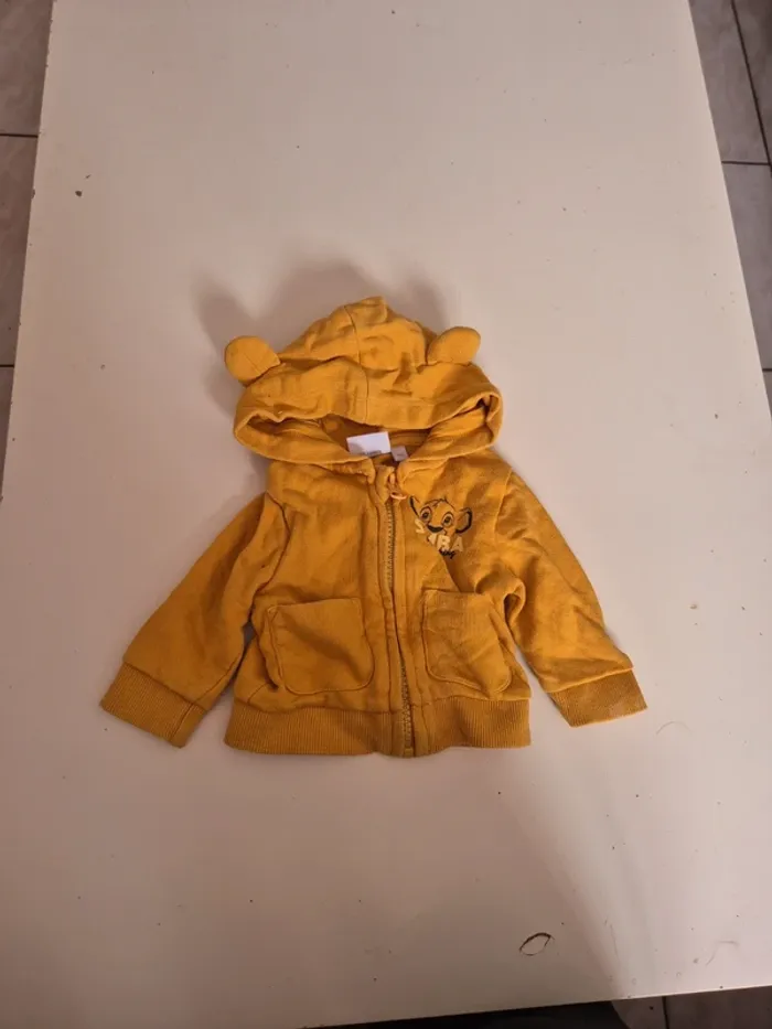 Gilet zippé simba 1 mois