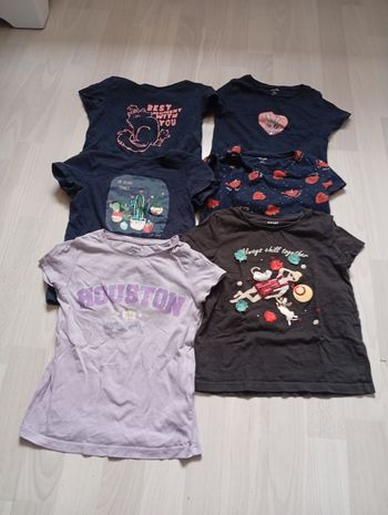 Lot tee-shirts manches courtes kiabi