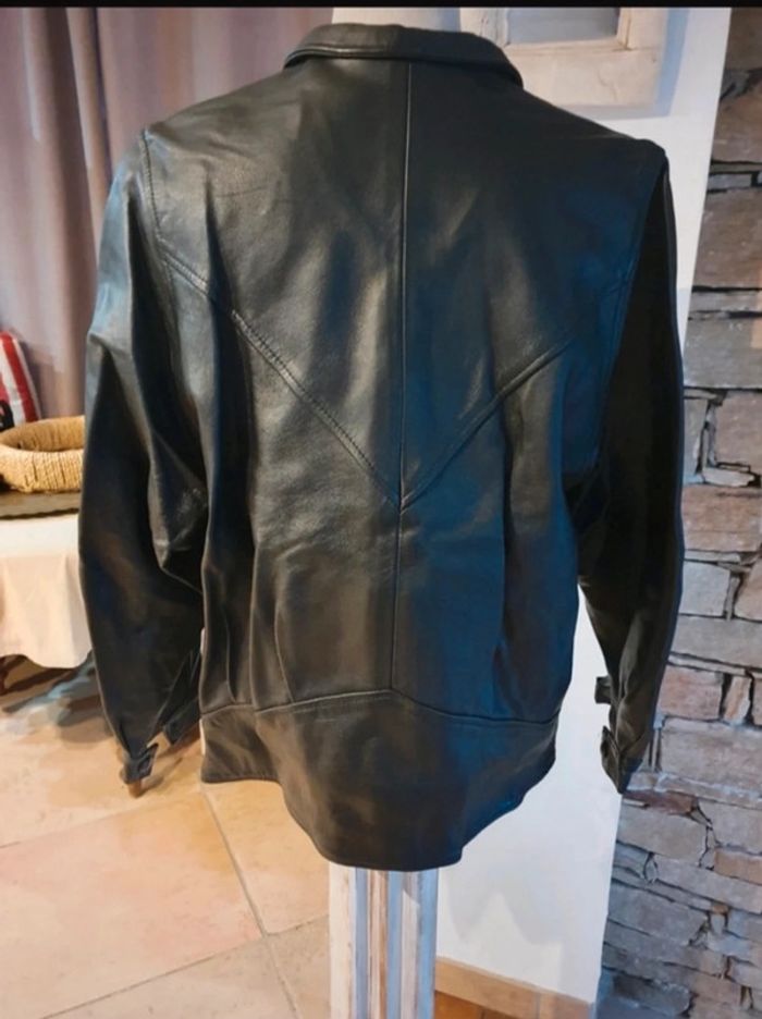 Veste en cuir vintage taille 40 - photo numéro 2