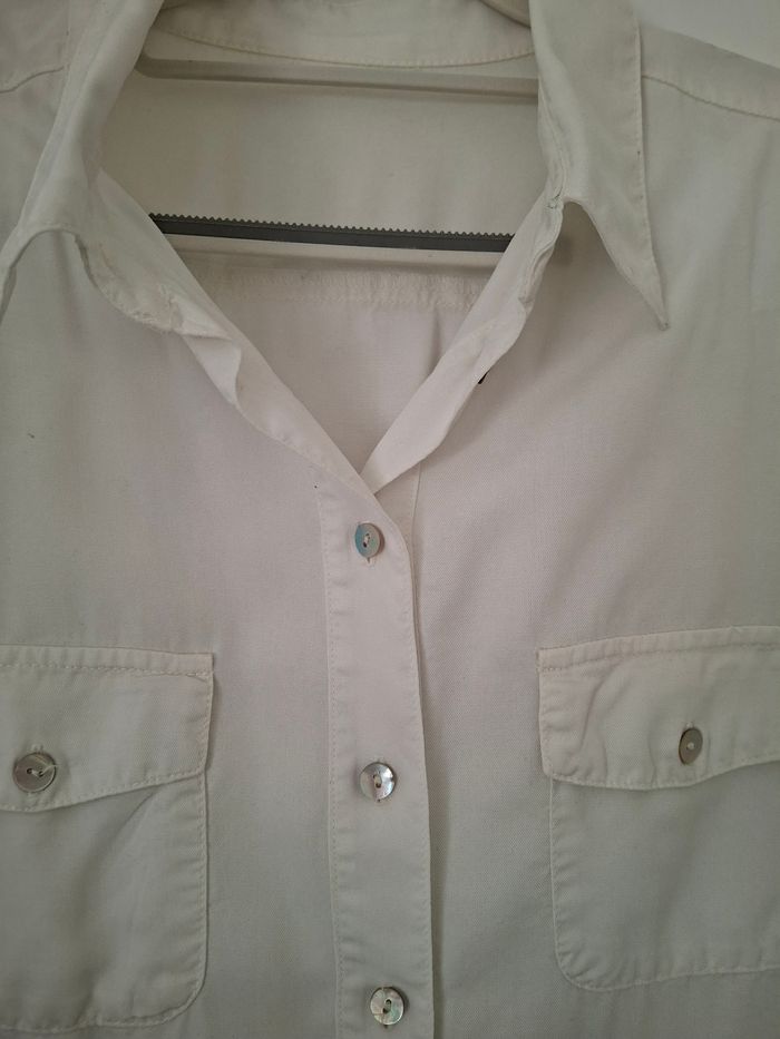Chemise  blanche  toile coton - photo numéro 3