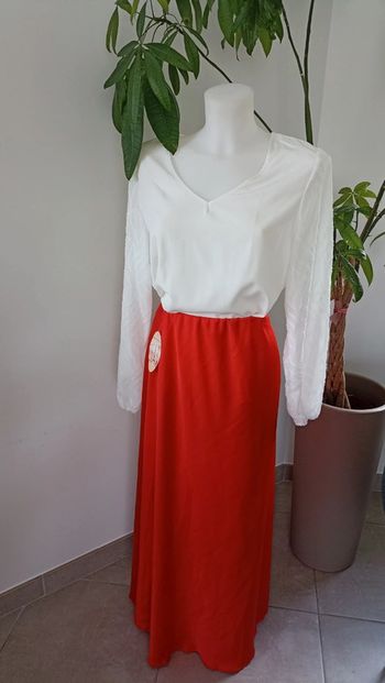 Jupe longue satinée