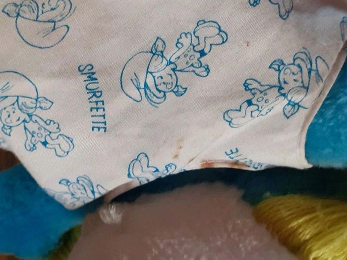 🍄 Peluche Schtroumpfette vintage - photo numéro 5