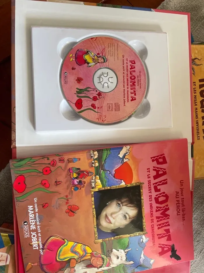 1 lot de 6 livres+cd : un jour tout la bas Marlene Jobert - photo numéro 2