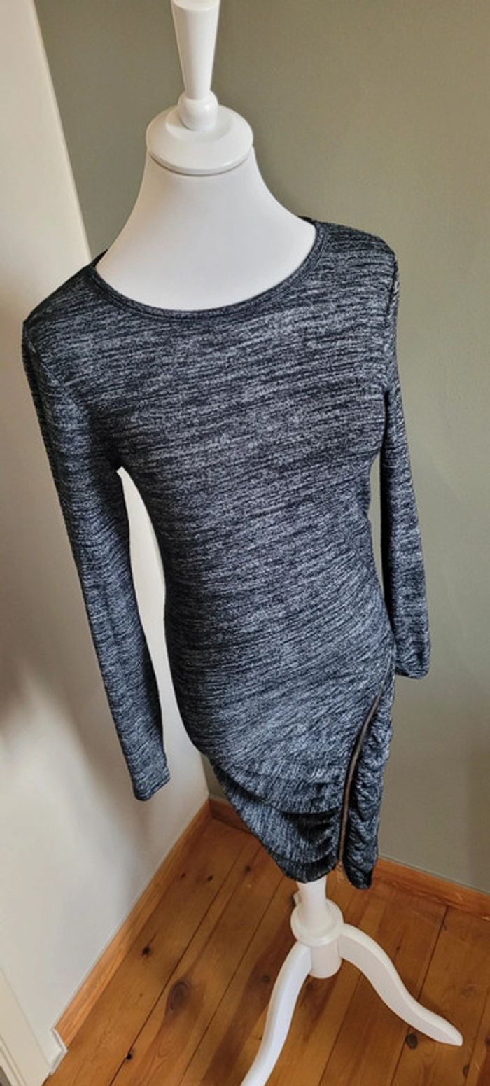 Jolie robe tube Gorgia gris chiné Taille M - photo numéro 3