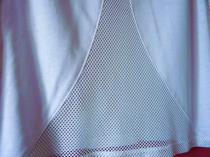 T-shirt Femme S 36 Guess blanc oiseaux manches longues maille résille rock TBE - photo numéro 5