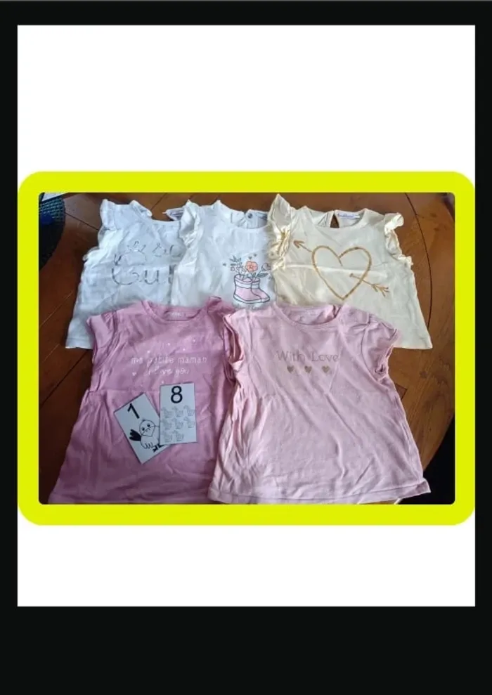 Lot 5 tee shirt 18 mois