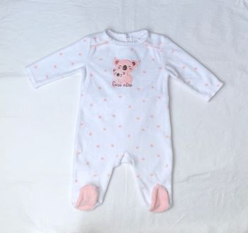 Pyjama velours Mes petits cailloux 3 mois