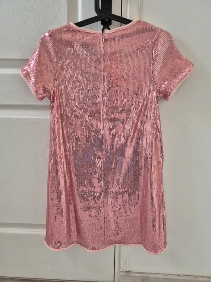 Robe ceremonie sequins rose 10 ans - photo numéro 3