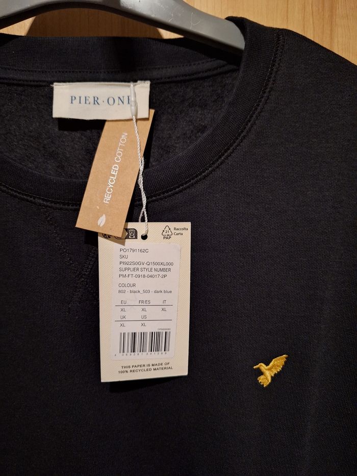 Sweatshirt molletonné noir neuf Pier One XL - photo numéro 3
