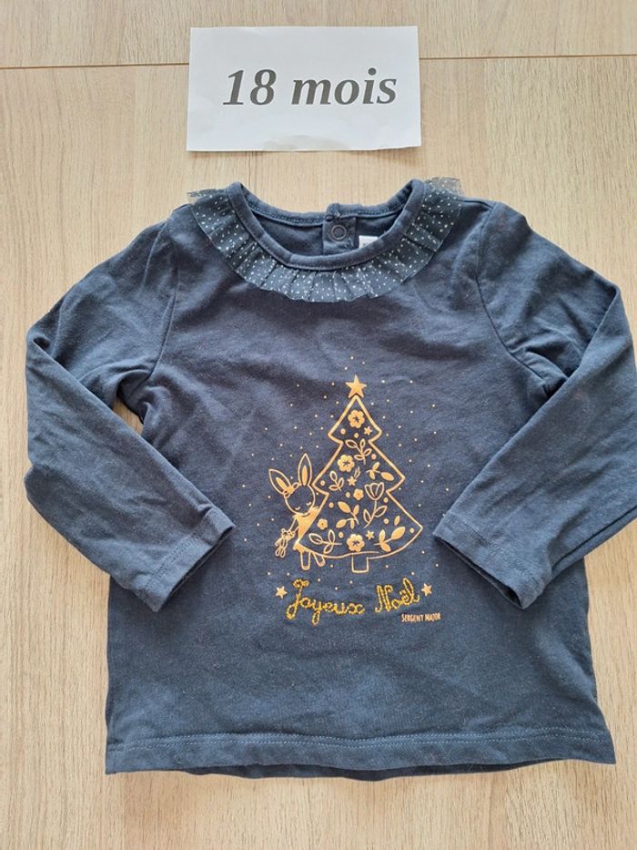 Haut noel à col dentelle sergent major 18 mois - photo numéro 5