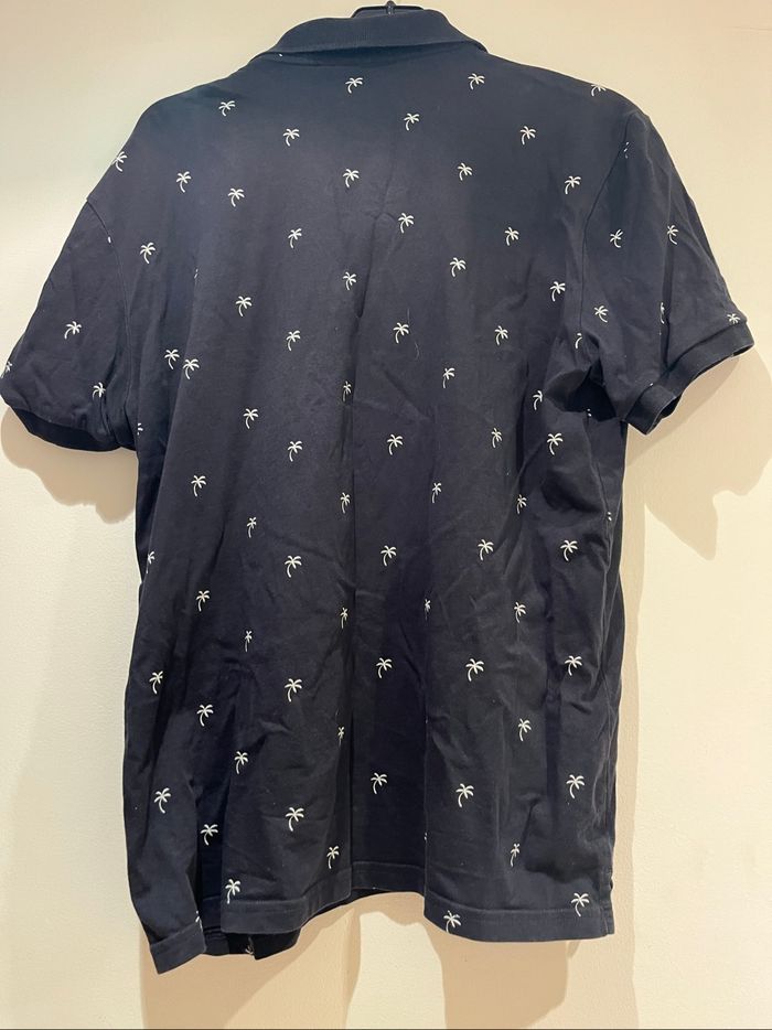 Polo H&M noir palmiers blancs - photo numéro 3
